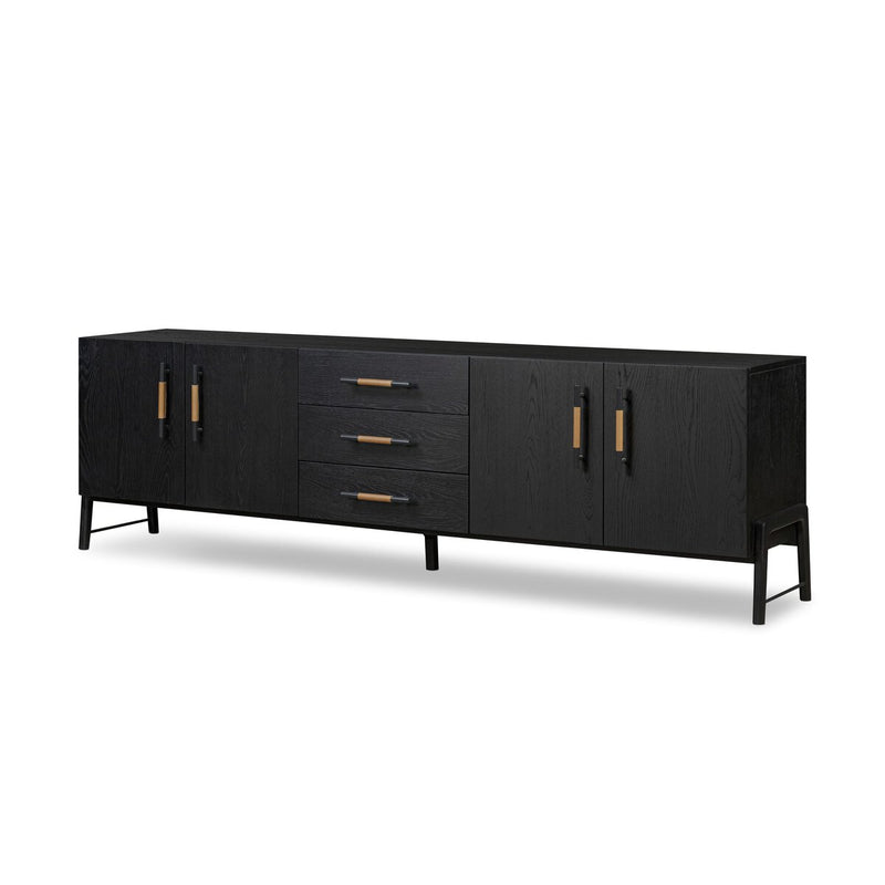 Rosedale Media Console - Ebony Oak Veneer