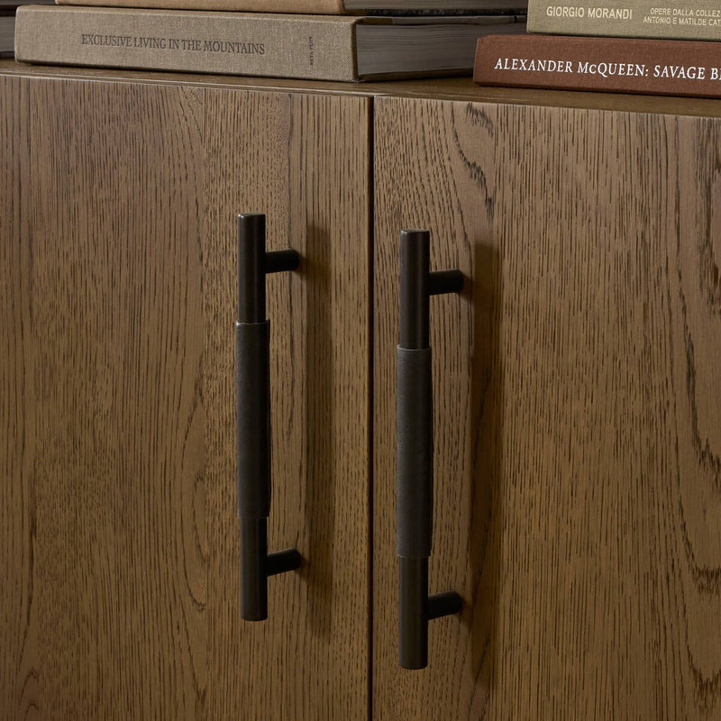 Rosedale Media Console - Amber Oak Veneer