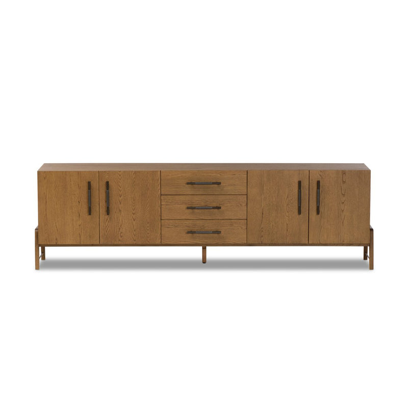 Rosedale Media Console - Amber Oak Veneer