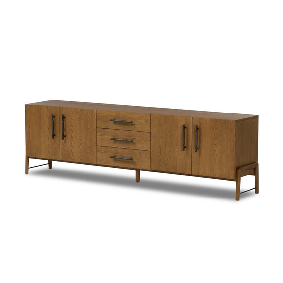 Rosedale Media Console - Amber Oak Veneer