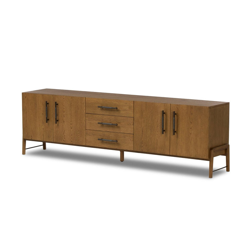 Rosedale Media Console - Amber Oak Veneer