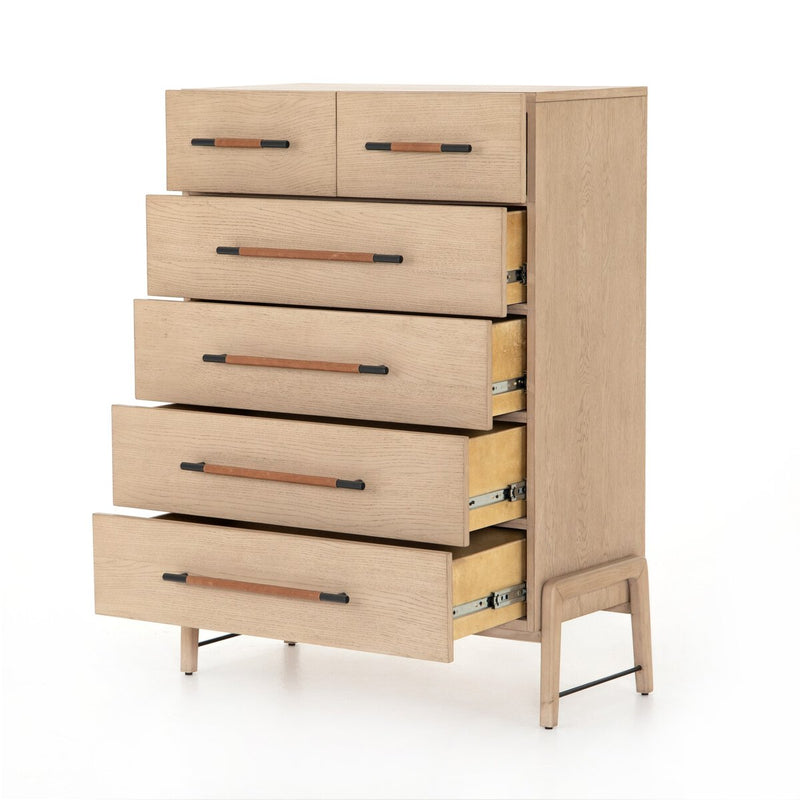 Rosedale 6 Drawer Tall Dresser - Yucca Oak