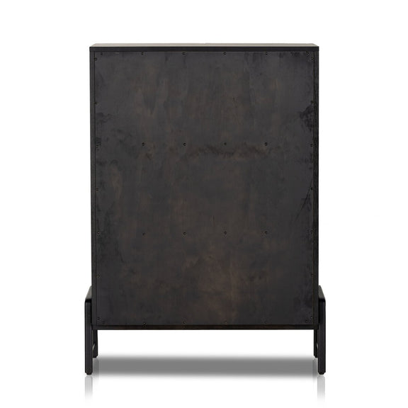 Rosedale 6 Drawer Tall Dresser - Ebony Oak