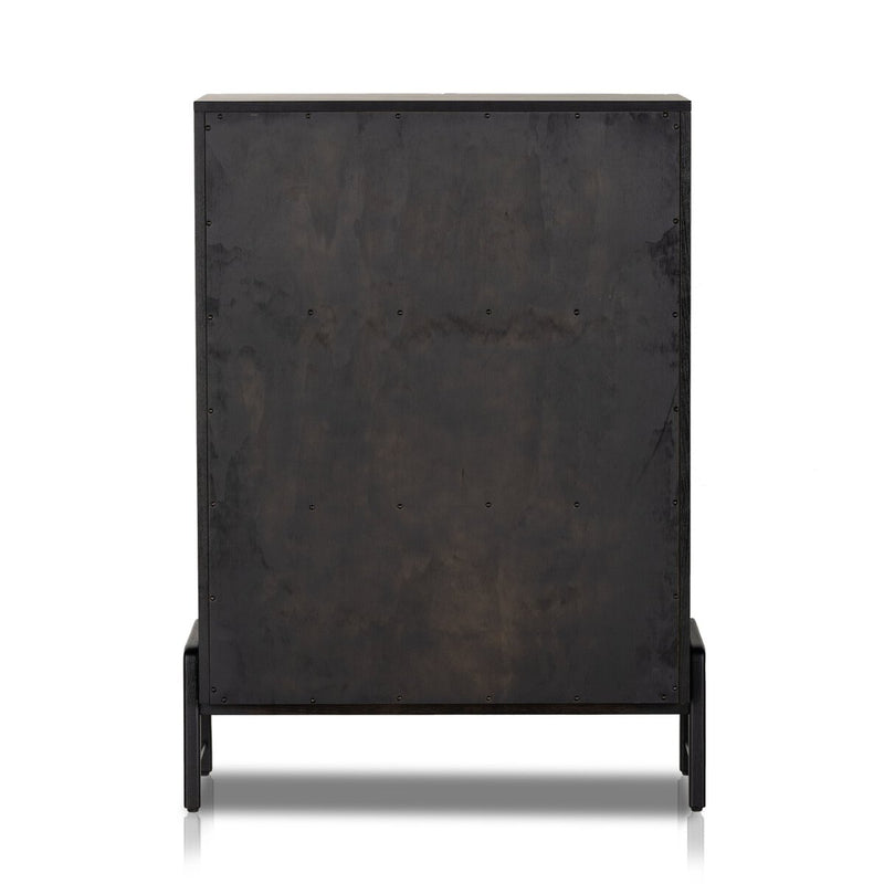Rosedale 6 Drawer Tall Dresser - Ebony Oak