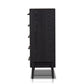 Rosedale 6 Drawer Tall Dresser - Ebony Oak