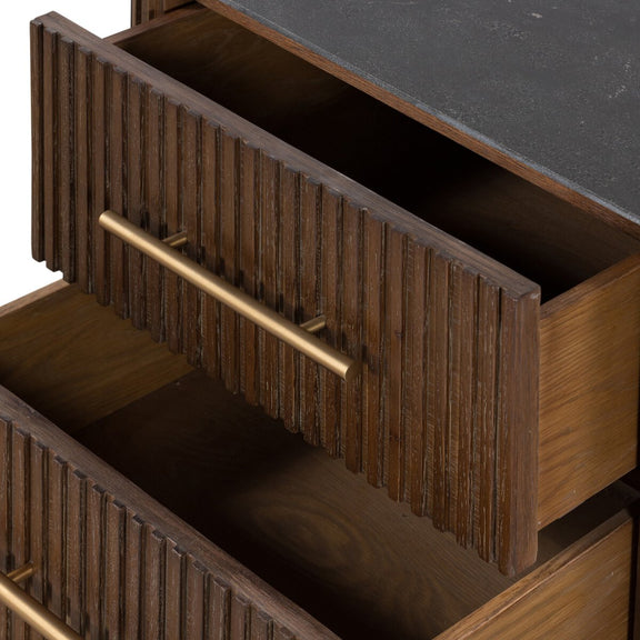 Fletcher Nightstand - Terra Brown Oak Veneer