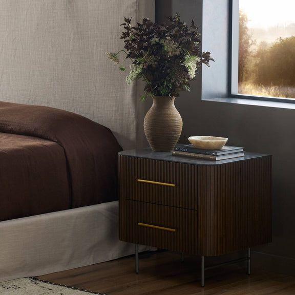 Fletcher Nightstand - Terra Brown Oak Veneer