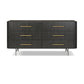 Fletcher 6 Drawer Dresser - Distressed Black Oak
