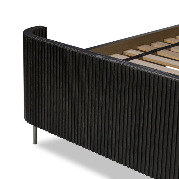 Fletcher Bed - Distressed Black Oak
