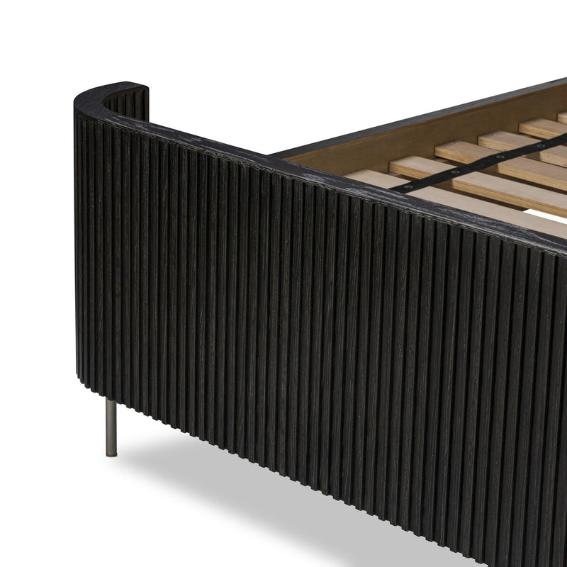 Fletcher Bed - Distressed Black Oak