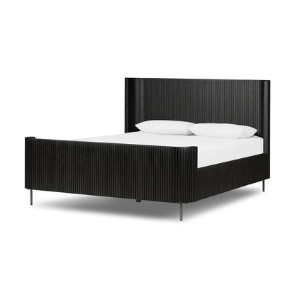 Fletcher Bed - Distressed Black Oak