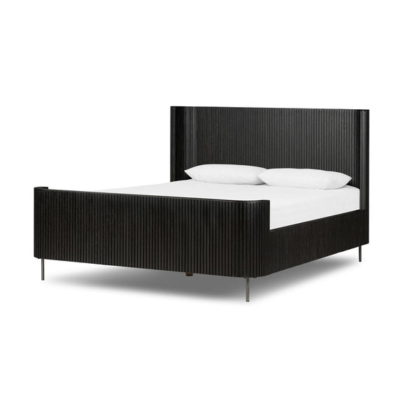 Fletcher Bed - Distressed Black Oak