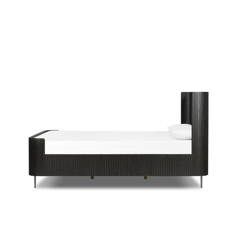 Fletcher Bed - Distressed Black Oak