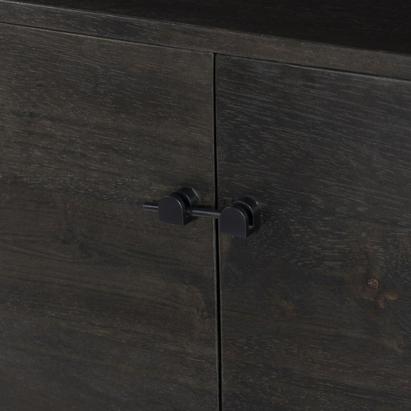 Reza Media Console - Worn Black Parawood