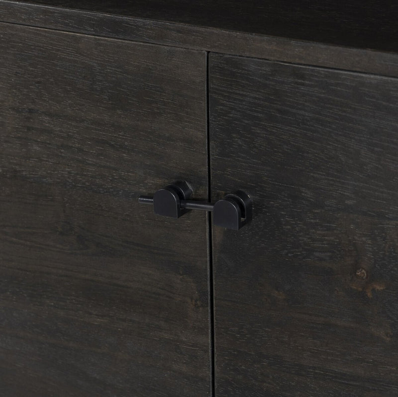 Reza Media Console - Worn Black Parawood