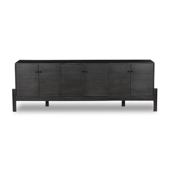 Reza Media Console - Worn Black Parawood