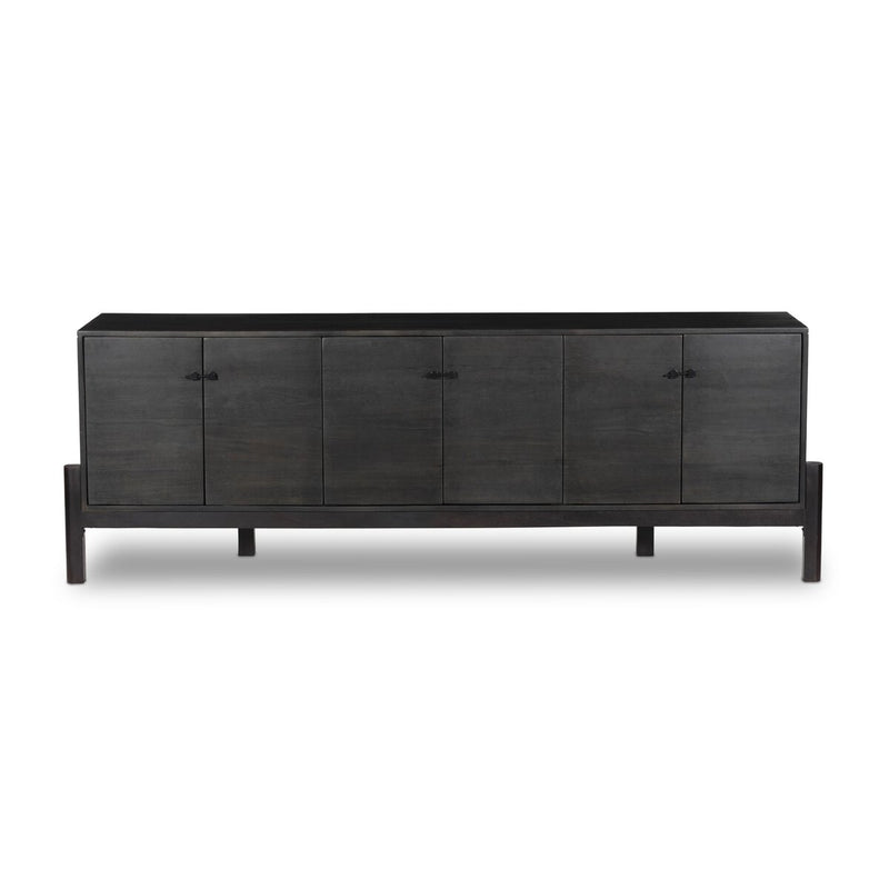 Reza Media Console - Worn Black Parawood