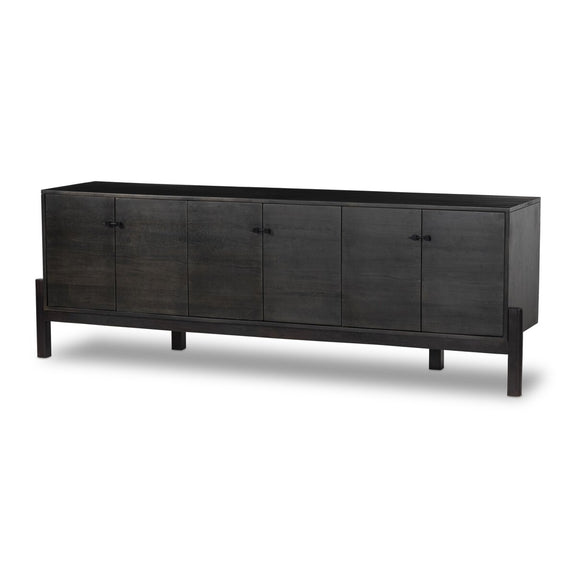 Reza Media Console - Worn Black Parawood