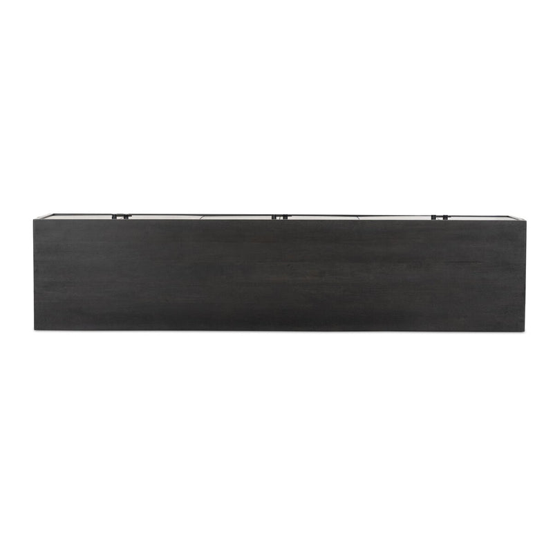 Reza Media Console - Worn Black Parawood