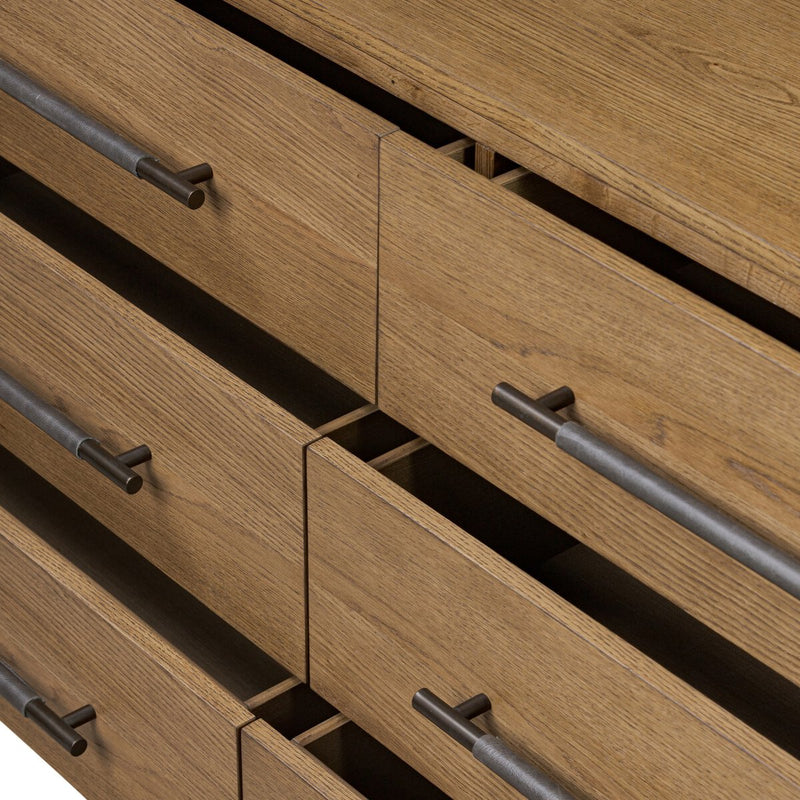 Rosedale 6 Drawer Dresser - Amber Oak