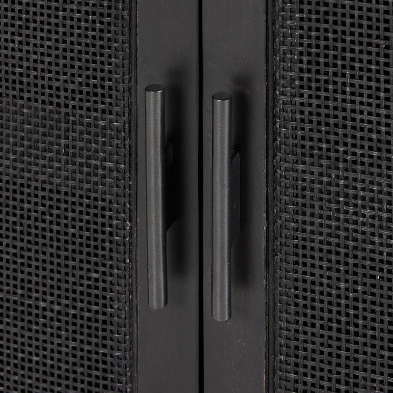 Caprice Bar Cabinet - Black & Black Wash Mango