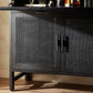Caprice Bar Cabinet - Black & Black Wash Mango