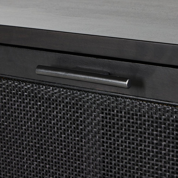 Caprice Bar Cabinet - Black & Black Wash Mango