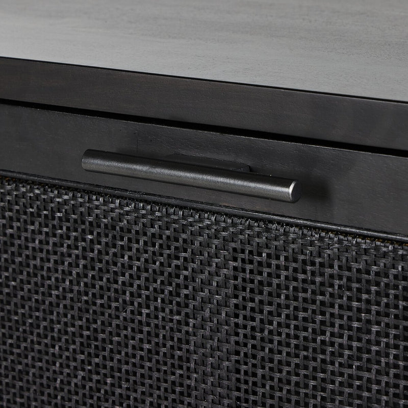 Caprice Bar Cabinet - Black & Black Wash Mango