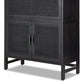 Caprice Bar Cabinet - Black & Black Wash Mango