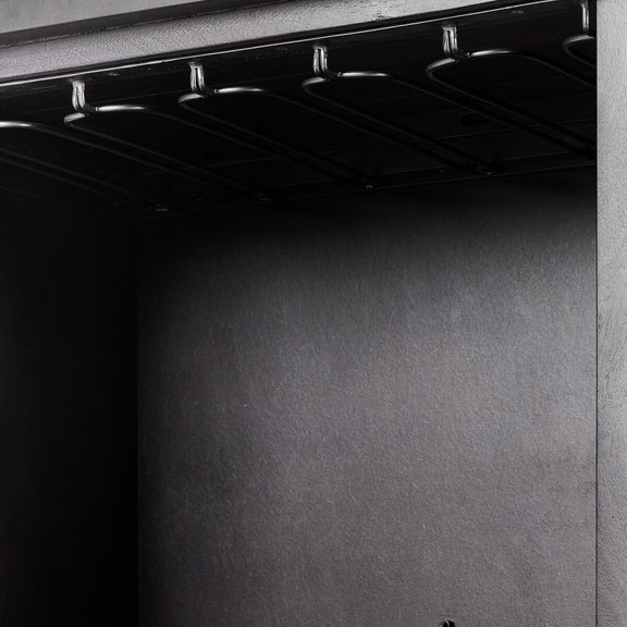 Caprice Bar Cabinet - Black & Black Wash Mango
