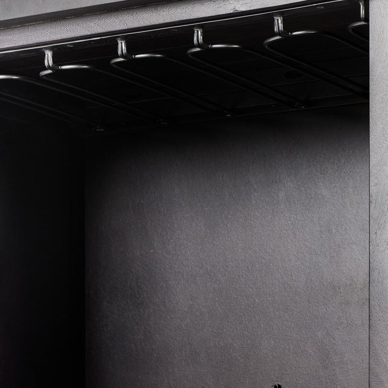 Caprice Bar Cabinet - Black & Black Wash Mango