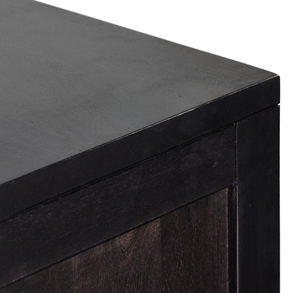 Caprice Bar Cabinet - Black & Black Wash Mango