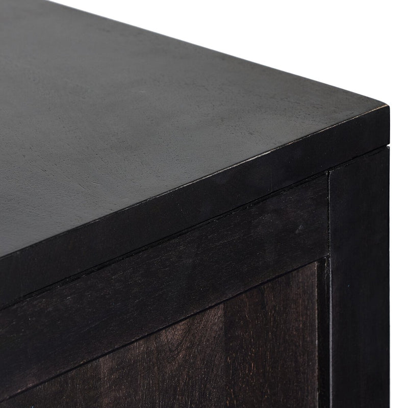 Caprice Bar Cabinet - Black & Black Wash Mango