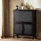 Caprice Bar Cabinet - Black & Black Wash Mango