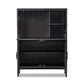 Caprice Bar Cabinet - Black & Black Wash Mango
