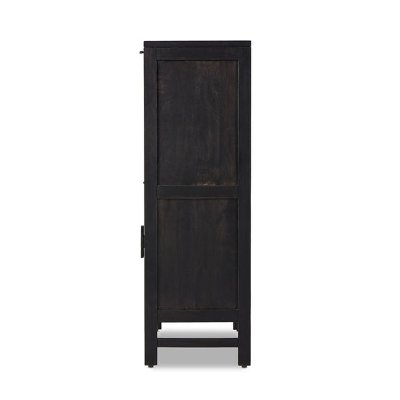 Caprice Bar Cabinet - Black & Black Wash Mango