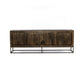 Kelby Media Console - Carved Vintage Brown