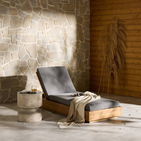 Kinta Outdoor Chaise Lounge - Charcoal