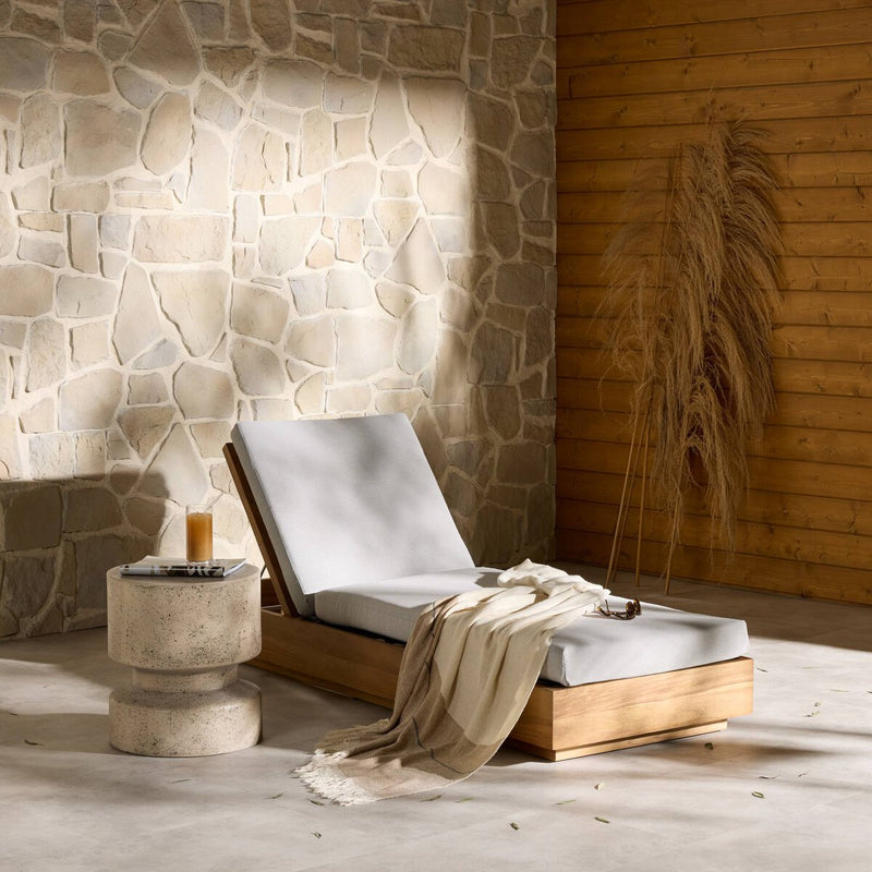 Kinta Outdoor Chaise Lounge - Stone Grey