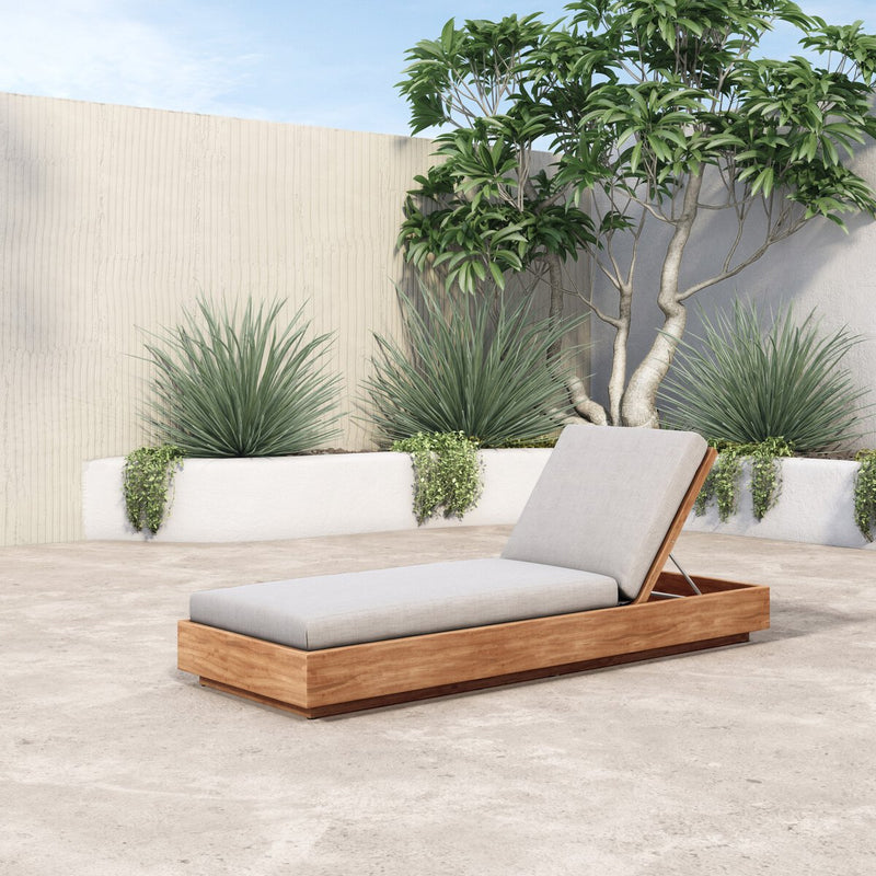 Kinta Outdoor Chaise Lounge - Stone Grey