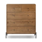 Eaton 5 Drawer Dresser - Amber Oak Resin