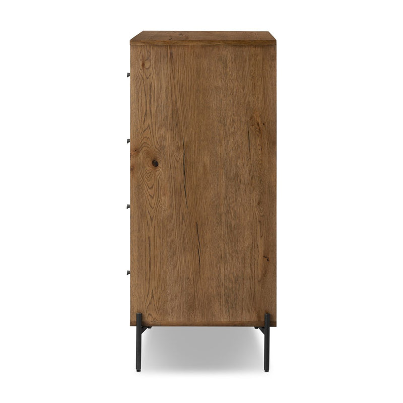 Eaton 5 Drawer Dresser - Amber Oak Resin