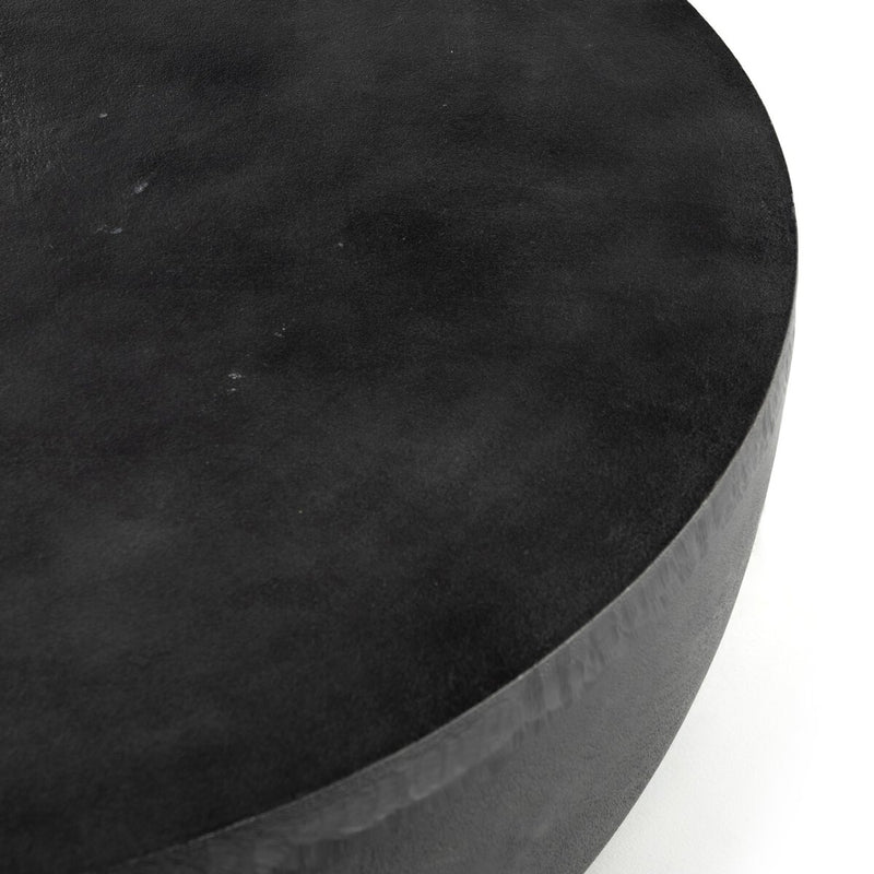 Basil Outdoor Round Coffee Table - Aged Grey