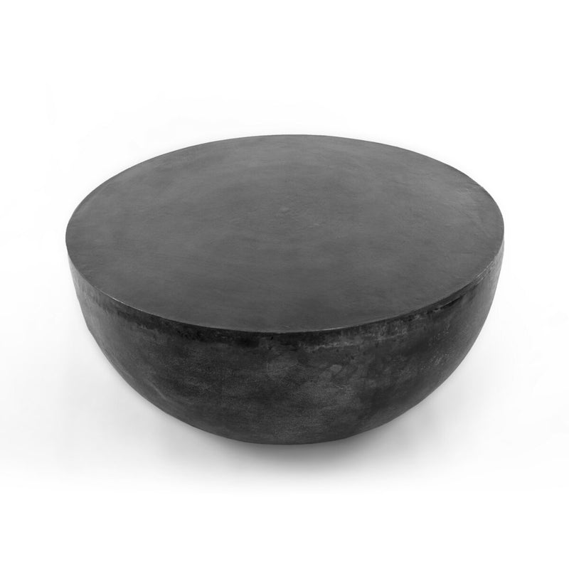 Basil Outdoor Round Coffee Table - Aged Grey