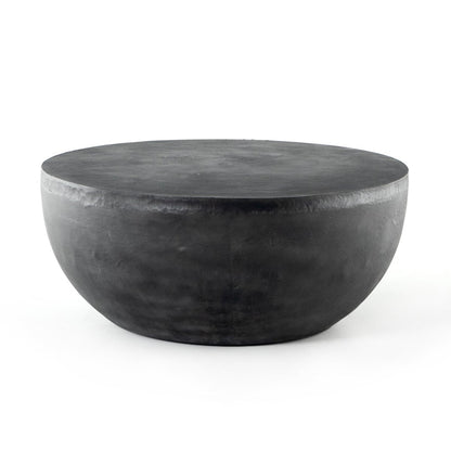 Basil Outdoor Round Coffee Table - Aged Grey