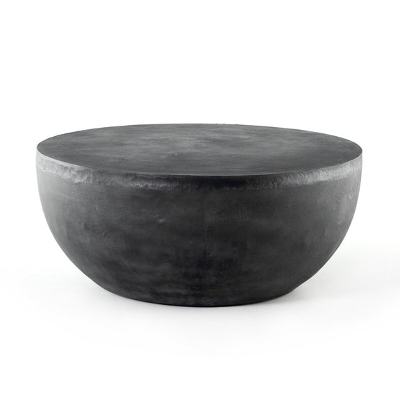 Basil Outdoor Round Coffee Table - Aged Grey