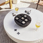 Basil Outdoor Round Coffee Table - Matte White