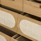 Allegra 8 Drawer Dresser - Light Natural Cane