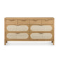 Allegra 8 Drawer Dresser - Light Natural Cane