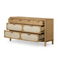 Allegra 8 Drawer Dresser - Light Natural Cane
